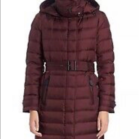Burberry puffer burgundy coat size small - Picture 2 of 5